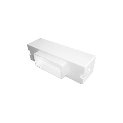 110 X 54mm Rectangular Plastic Air Brick Adapter