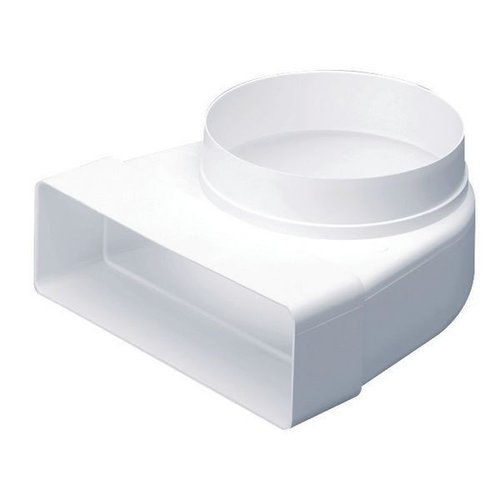 220 X 90 To 125mm Plastic 90 Degree Transformer With Rotating Spigot