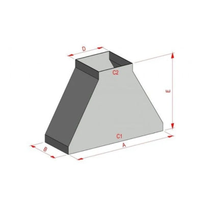 100mm Depth - Rectangular Ductwork Reducers